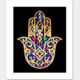 Hamsa Hand Colour Nature Posters and Art